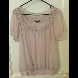 Sheer lilac blouse